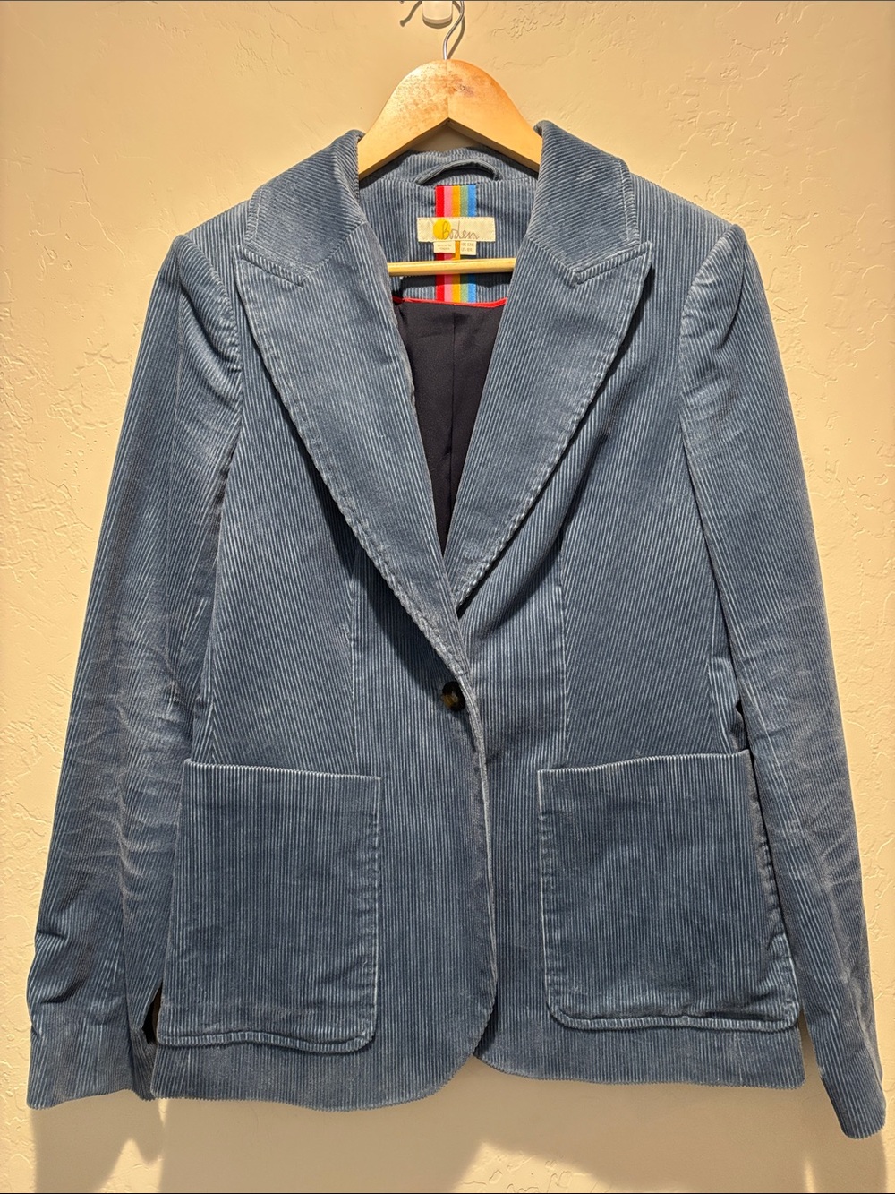 Boden Slate Blue Corduroy Blazer